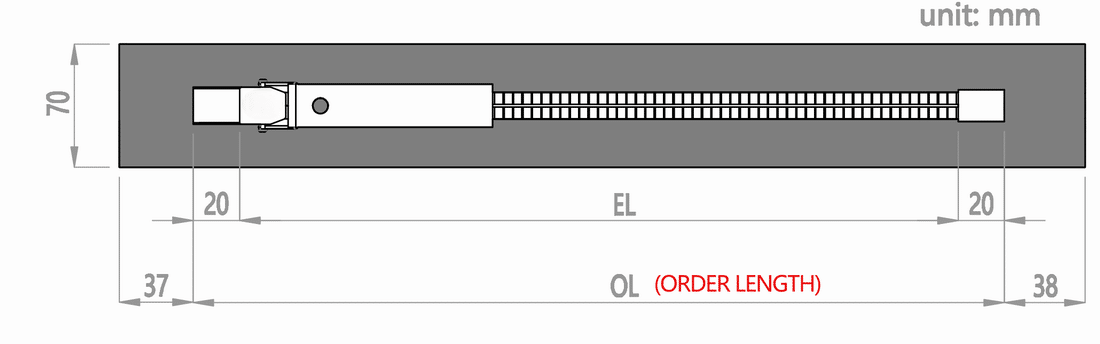 8 TZ CR drysuit zipper order length